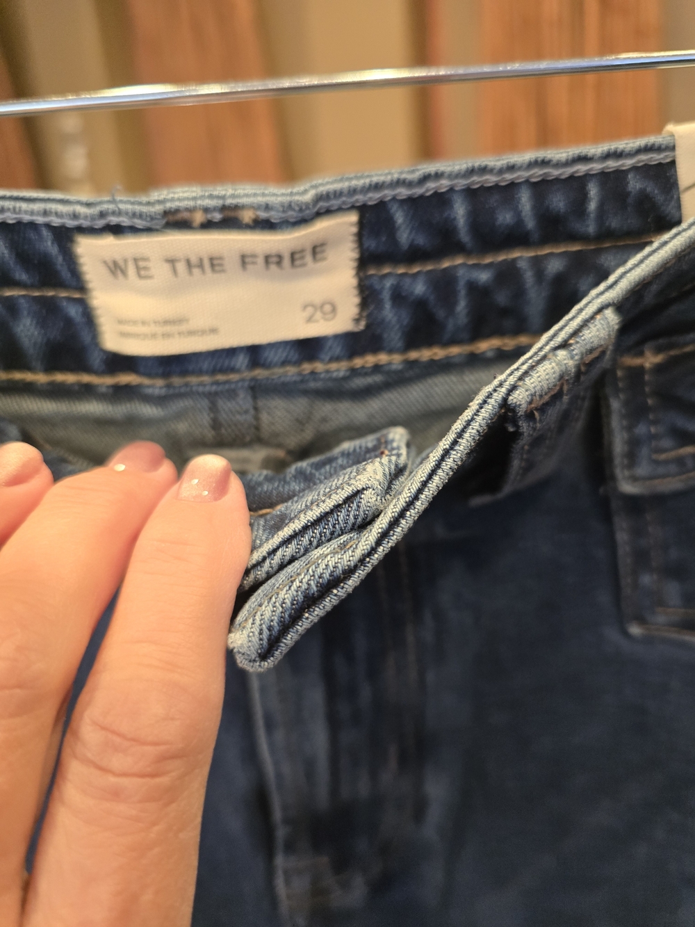 We The Free High-Rise Wide-Leg Blue Denim Jeans - Picture 3 of 8